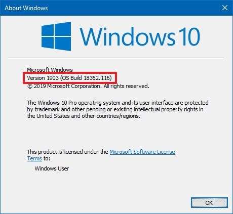 Как проверить установленную версию Windows 10