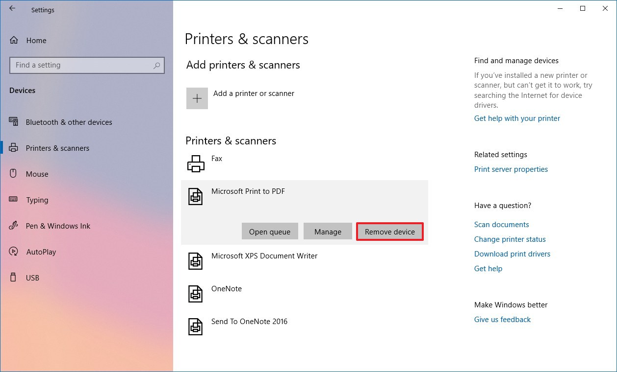 Как полностью удалить драйвер принтера в Windows 10